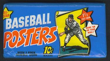 1970 Topps Baseball Posters Unopened Wax Pack