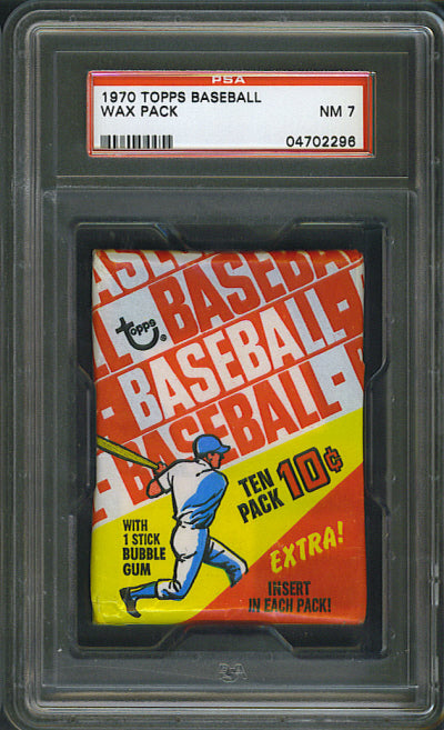 1970 Topps Baseball Unopened Wax Pack PSA 7