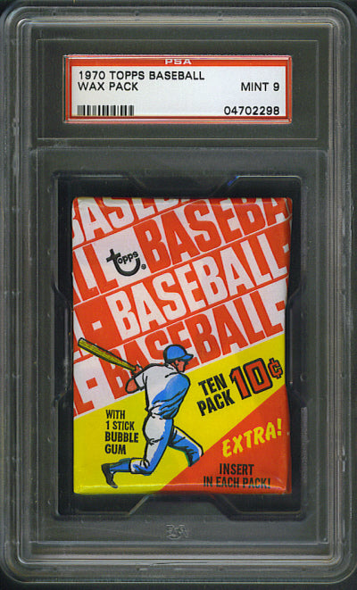 1970 Topps Baseball Unopened Wax Pack PSA 9