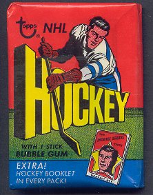 1971/72 Topps Hockey Unopened Wax Pack