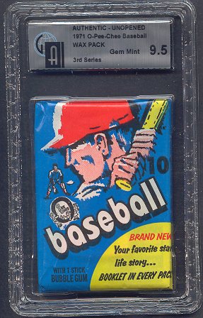 1971 OPC O-Pee-Chee Baseball Unopened Series 3 Wax Pack