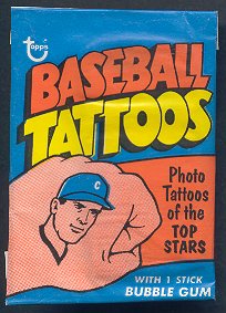 1971 Topps Baseball Tattoos Unopened Wax Pack