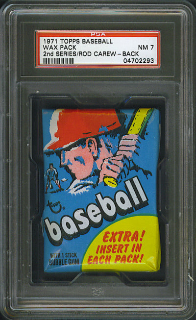 1971 Topps Baseball Unopened Series 2 Wax Pack PSA 7
