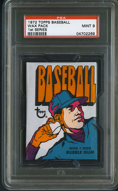 1972 Topps Baseball Unopened Series 1 Wax Pack PSA 9