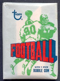 1972 Topps Football Unopened Series 1 Wax Pack