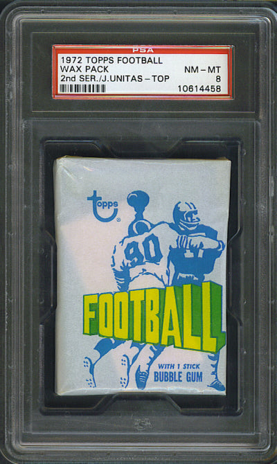 1972 Topps Football Unopened Series 2 Wax Pack PSA 8