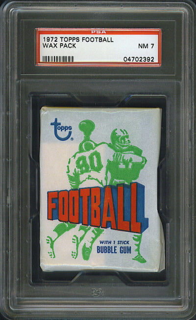 1972 Topps Football Unopened Wax Pack PSA 7