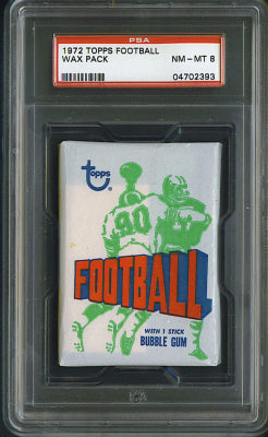 1972 Topps Football Unopened Wax Pack PSA 8