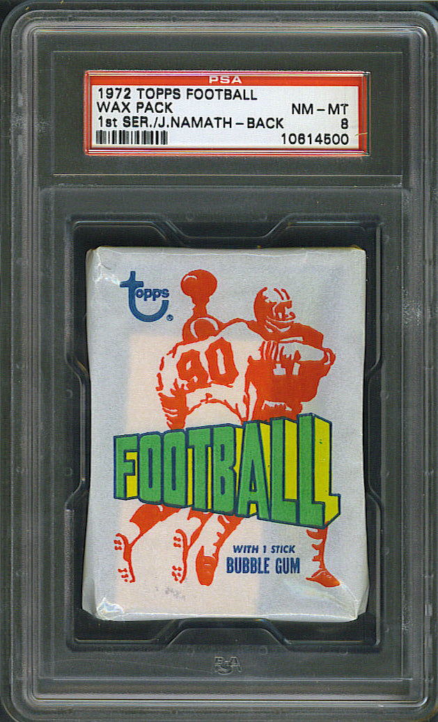 1972 Topps Football Unopened Series 1 Wax Pack PSA 8