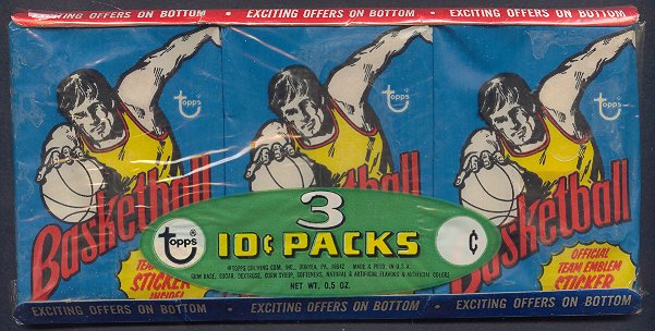 1973/74 Topps Basketball Unopened Wax Tray