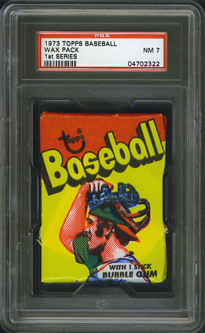 1973 Topps Baseball Unopened Series 1 Wax Pack PSA 7