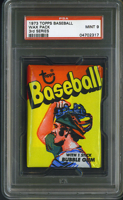 1973 Topps Baseball Unopened Series 3 Wax Pack PSA 9