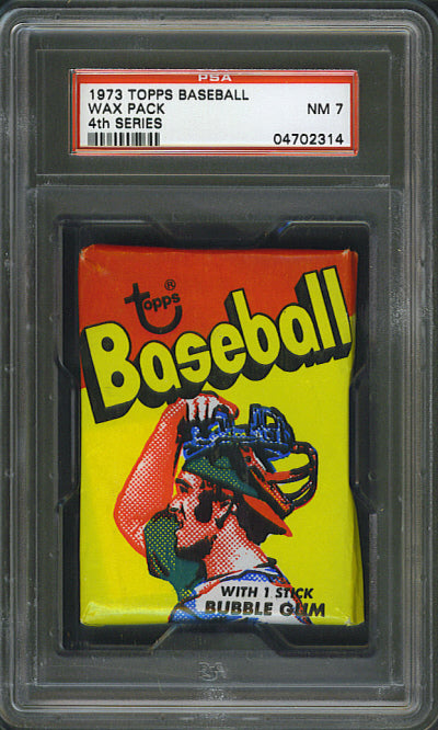 1973 Topps Baseball Unopened Series 4 Wax Pack PSA 7