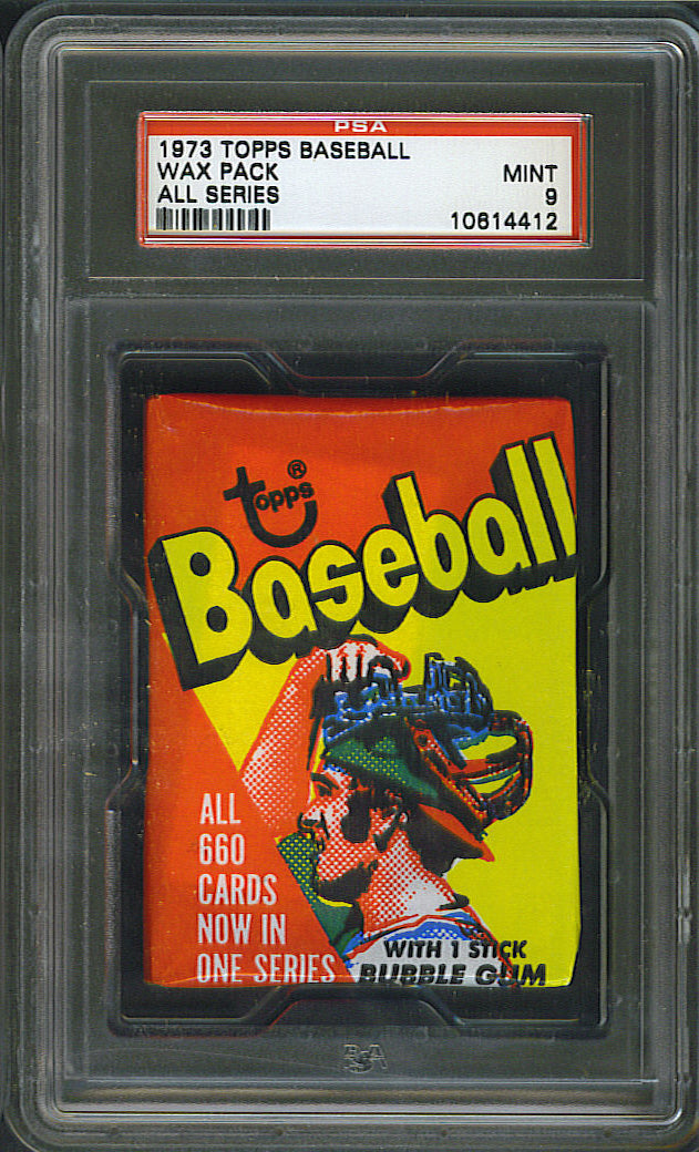 1973 Topps Baseball Unopened All Series Wax Pack PSA 9