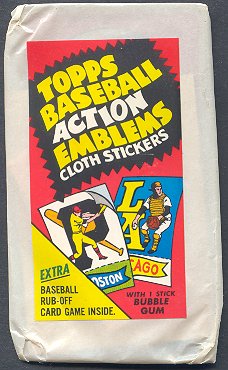 1973 Topps Baseball Action Emblems Test Issue Wax Pack