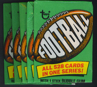 1974 Topps Football Unopened Fun Pack Wax Pack (2 Card) (5)