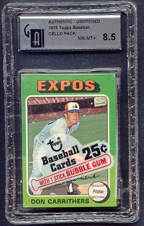 1975 Topps Baseball Unopened Cello Pack