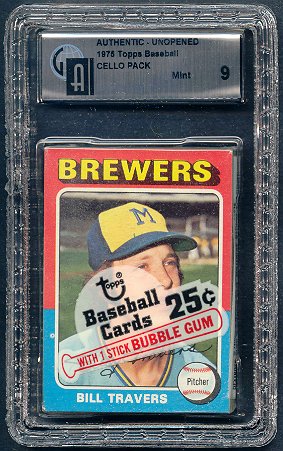 1975 Topps Baseball Unopened Cello Pack