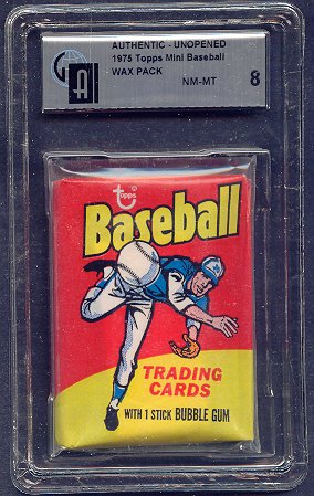 1975 Topps Mini Baseball Unopened Wax Pack