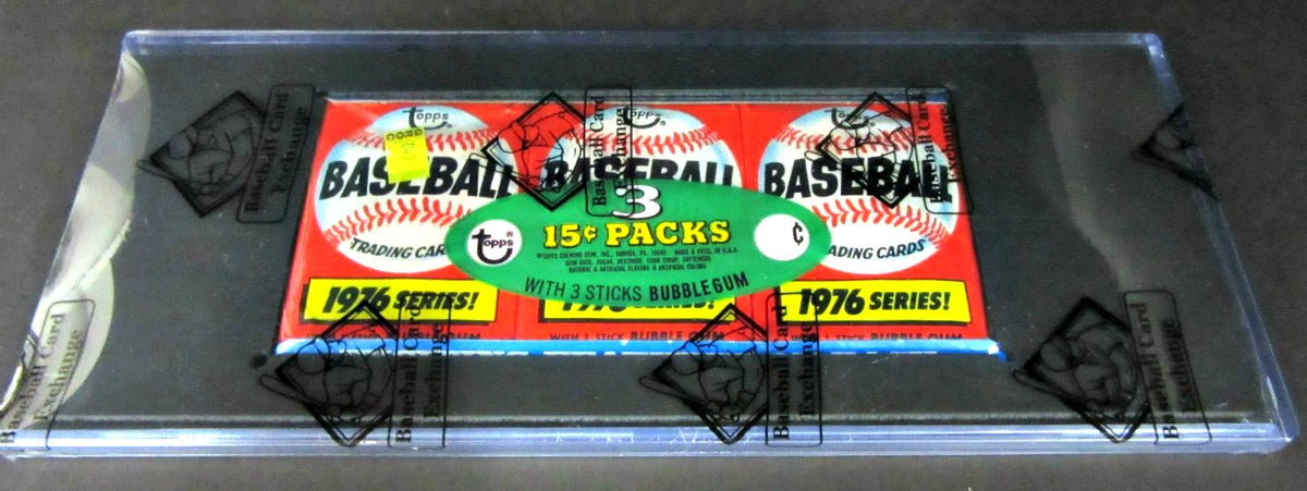 1976 Topps Baseball Unopened Wax Pack Tray (BBCE)