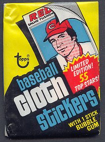 1977 Topps Baseball Cloth Stickers Unopened Wax Pack