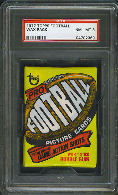 1977 Topps Football Unopened Wax Pack PSA 8