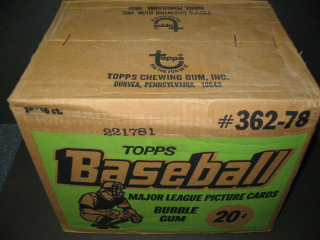 1978 Topps Baseball Unopened Wax Case (16 Box) (Sealed)