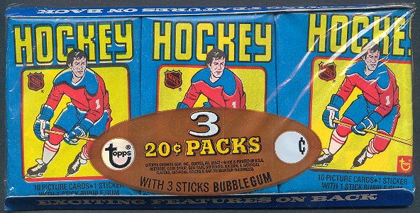 1979/80 Topps Hockey Unopened Wax Pack Tray