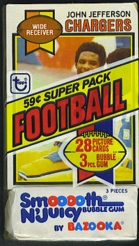 1979 Topps Football Unopened Super Cello Pack