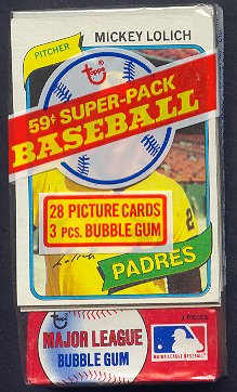 1980 Topps Baseball Unopened Super Cello Pack