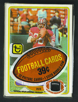 1980 Topps Football Unopened Cello Pack