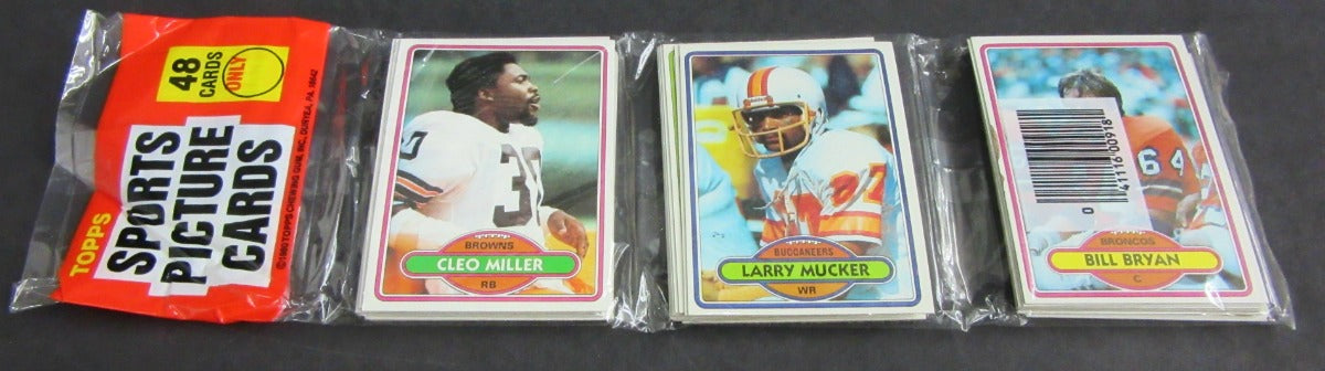 1980 Topps Football Unopened Rack Pack