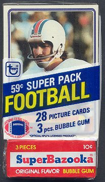 1980 Topps Football Unopened Super Cello Pack