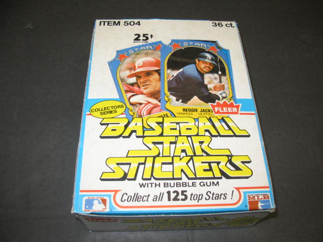 1981 Fleer Baseball Star Stickers Unopened Wax Box