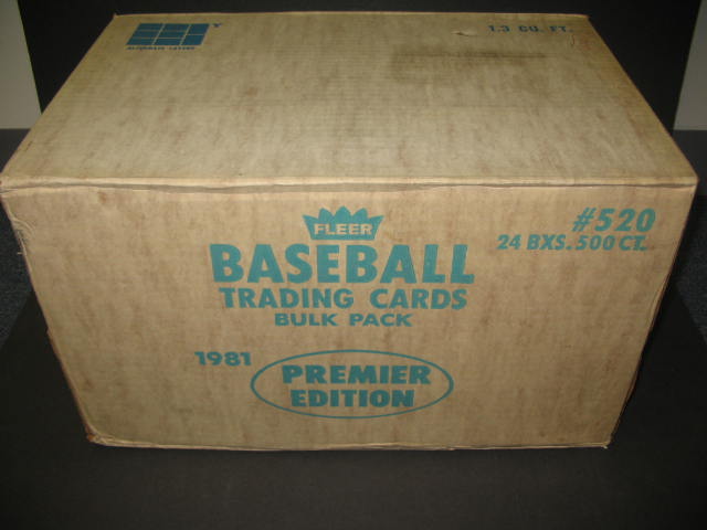 1981 Fleer Baseball Unopened Vending Case (24 Box) (Sealed)