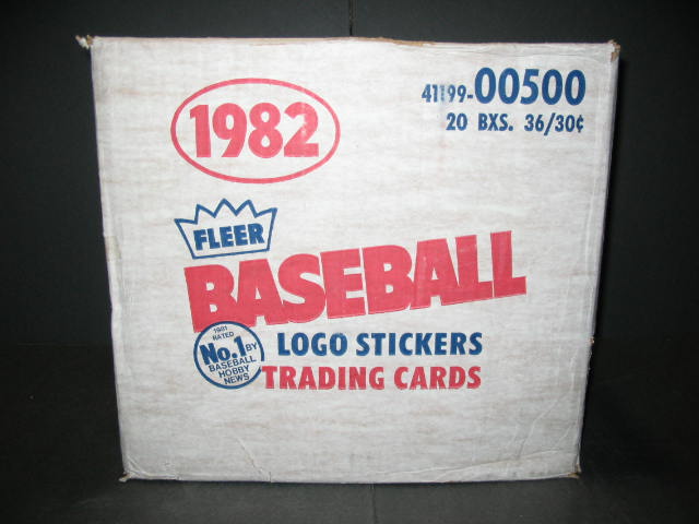 1982 Fleer Baseball Unopened Wax Case (20 Box) (Sealed)
