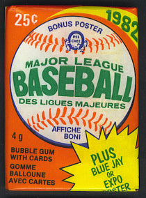 1982 OPC O-Pee-Chee Baseball Unopened Wax Pack