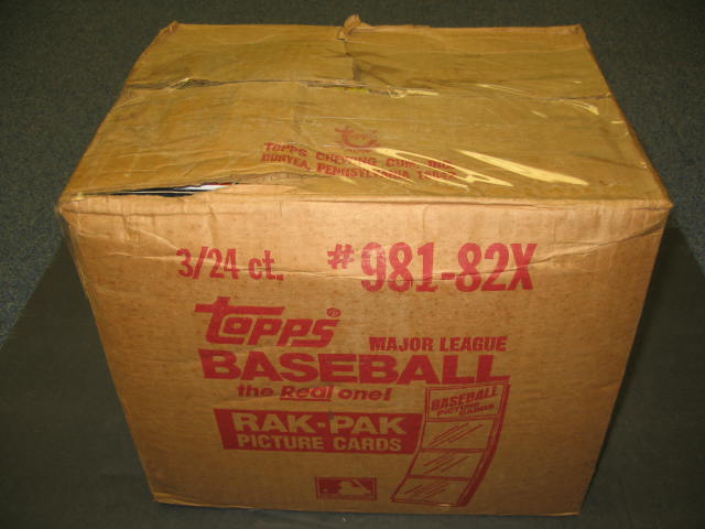 1982 Topps Baseball Rack Pack Case (3 Box) (Sealed)