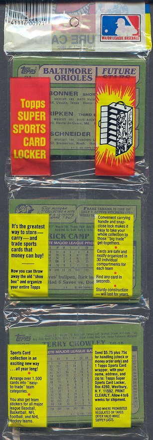 1982 Topps Baseball Unopened Rack Pack