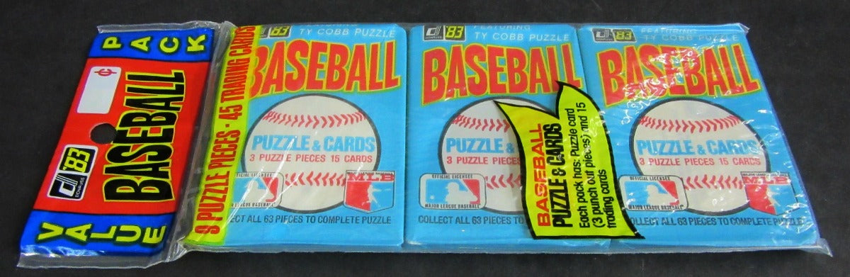 1983 Donruss Baseball Unopened Wax Pack Rack Pack