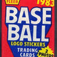 1983 Fleer Baseball Unopened Wax Pack