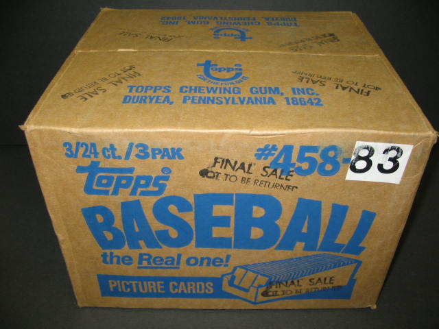 1983 Topps Baseball Grocery Rack Pack Case (3 Box) (Sealed)