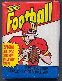 1983 Topps Football Unopened Wax Pack