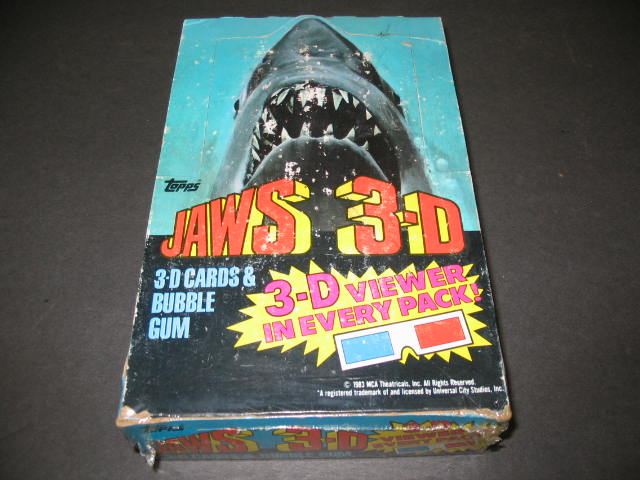 1983 Topps Jaws 3-D Unopened Box (X-Out)