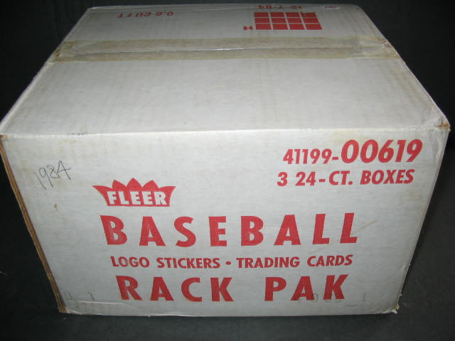 1984 Fleer Baseball Rack Pack Case (3 Box) (00619)