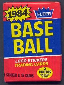 1984 Fleer Baseball Unopened Wax Pack