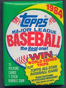 1984 Topps Baseball Unopened Wax Pack