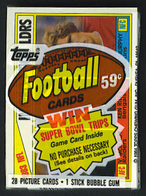 1984 Topps Football Unopened Cello Pack