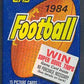 1984 Topps Football Unopened Wax Pack