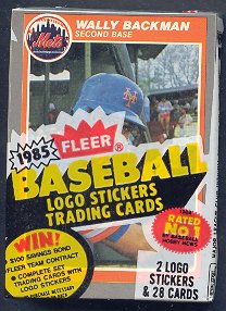 1985 Fleer Baseball Unopened Cello Pack